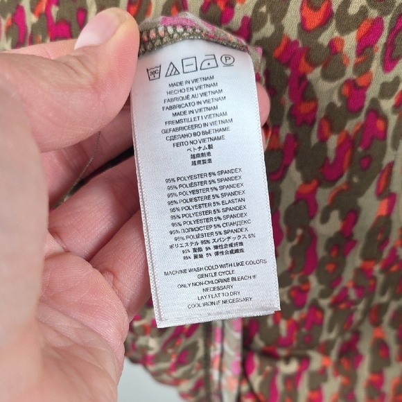 Michael Kors Sleeveless Ruched Leopard Print Sheath Dress Size M - Picture 8 of 10